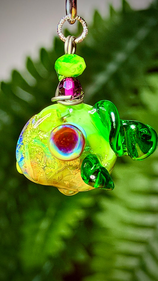 Electric Daydream Leaf Necklace