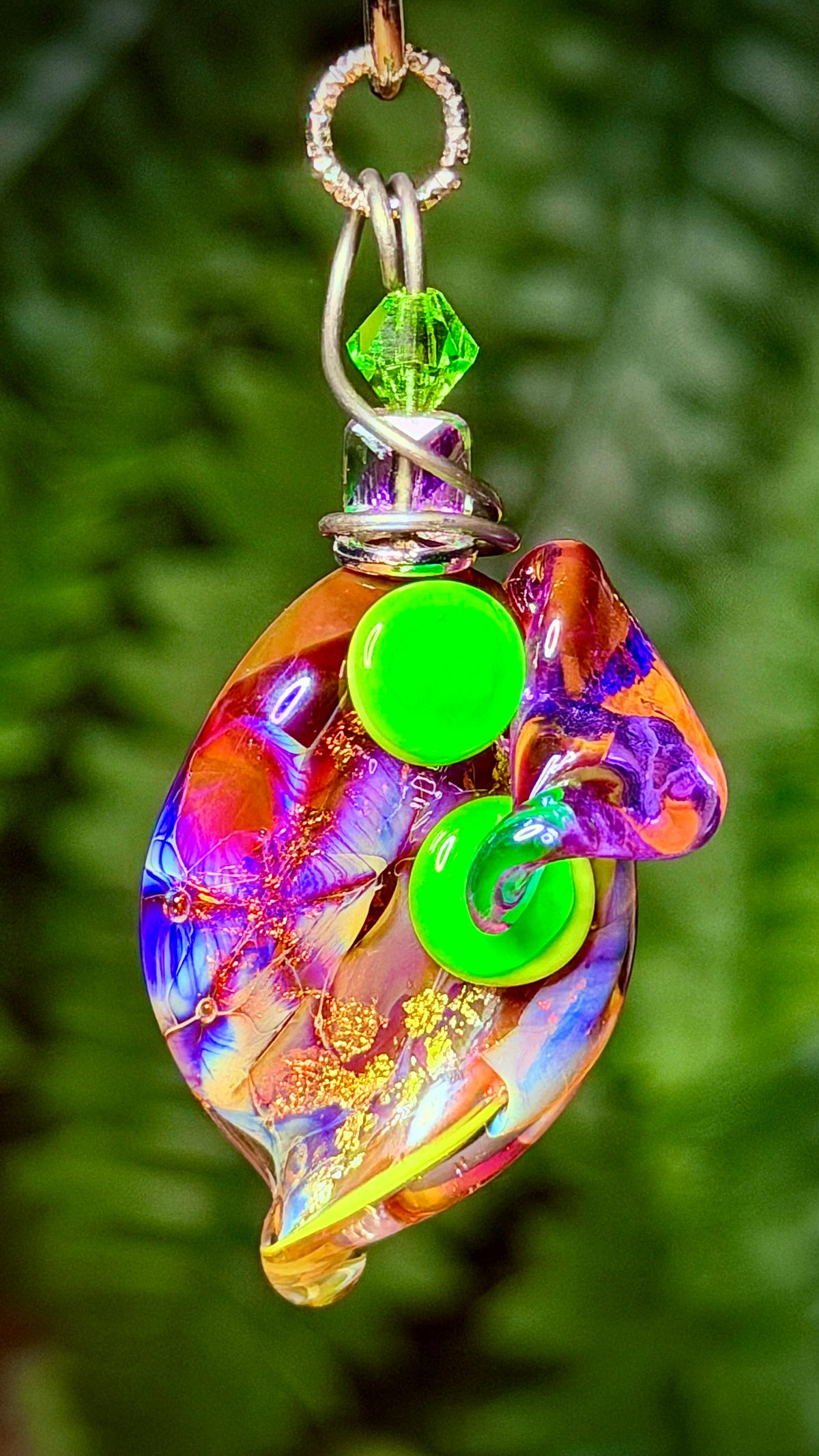 Enchanted Ember Leaf Necklace